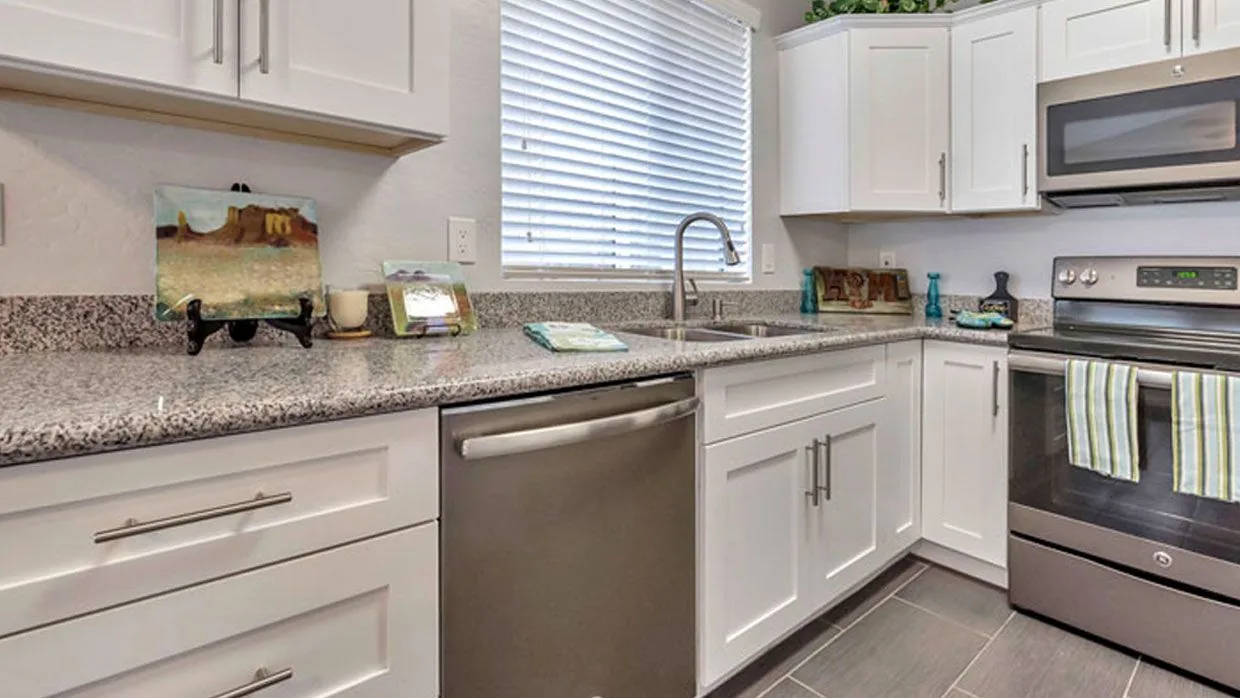 White shaker kitchen after the remodel