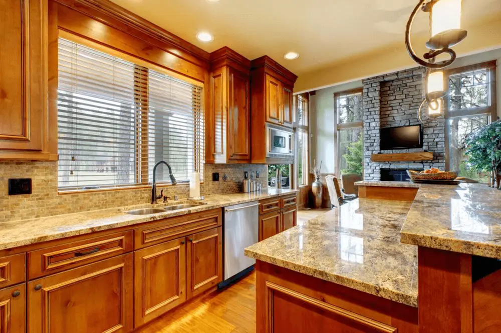 Pictured: Granite countertops are one of the most popular and durable kitchen countertop materials out there.