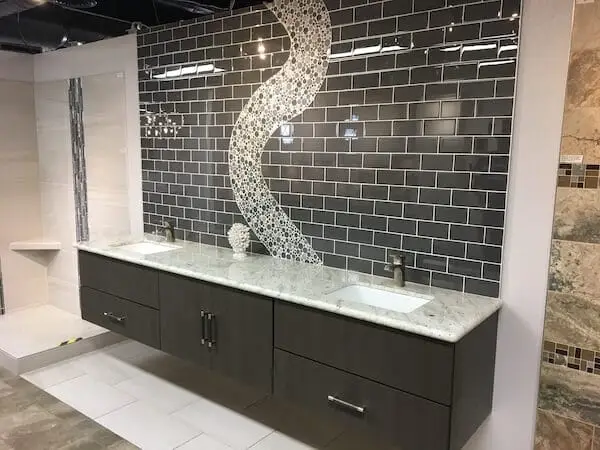 Floating vanities are one of the latest bathroom trends of this year.