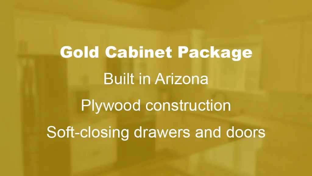gold cabinet package