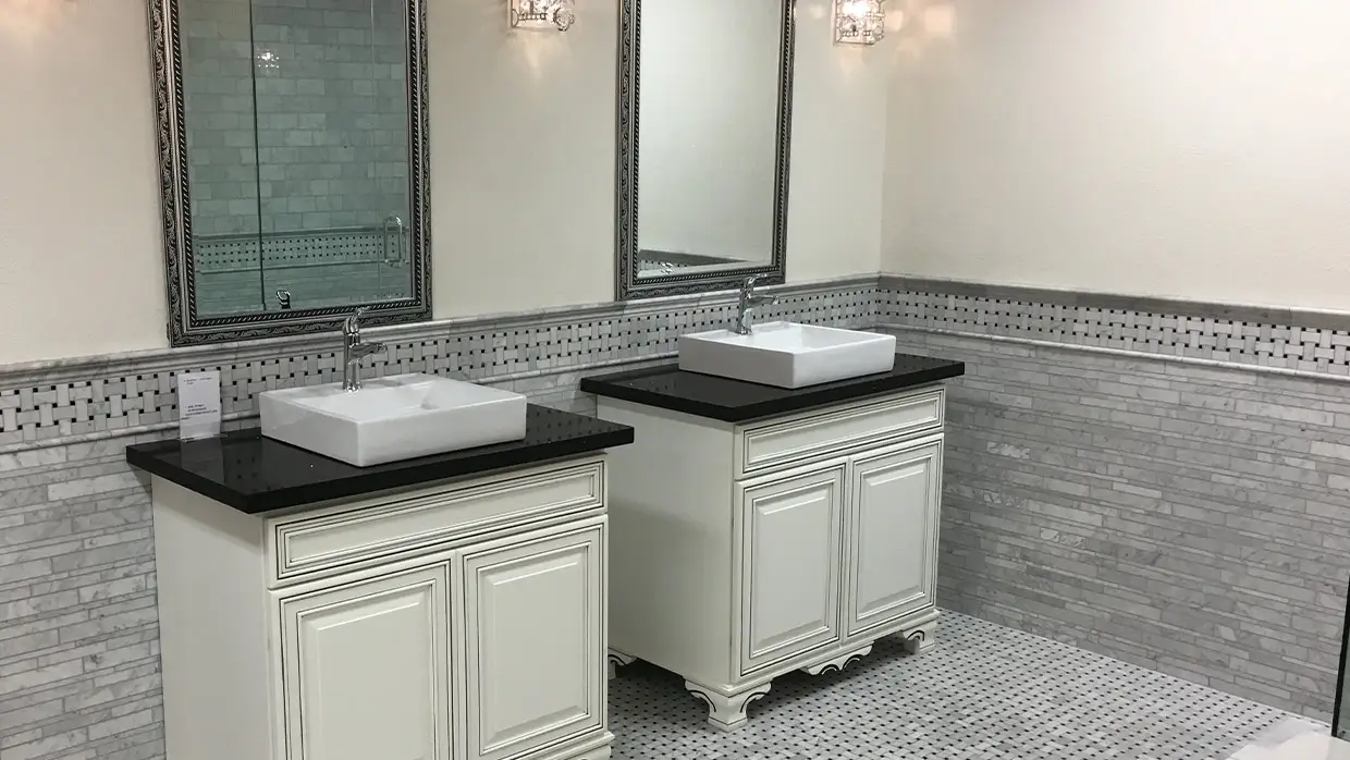 Double vanities in our Phoenix showroom.