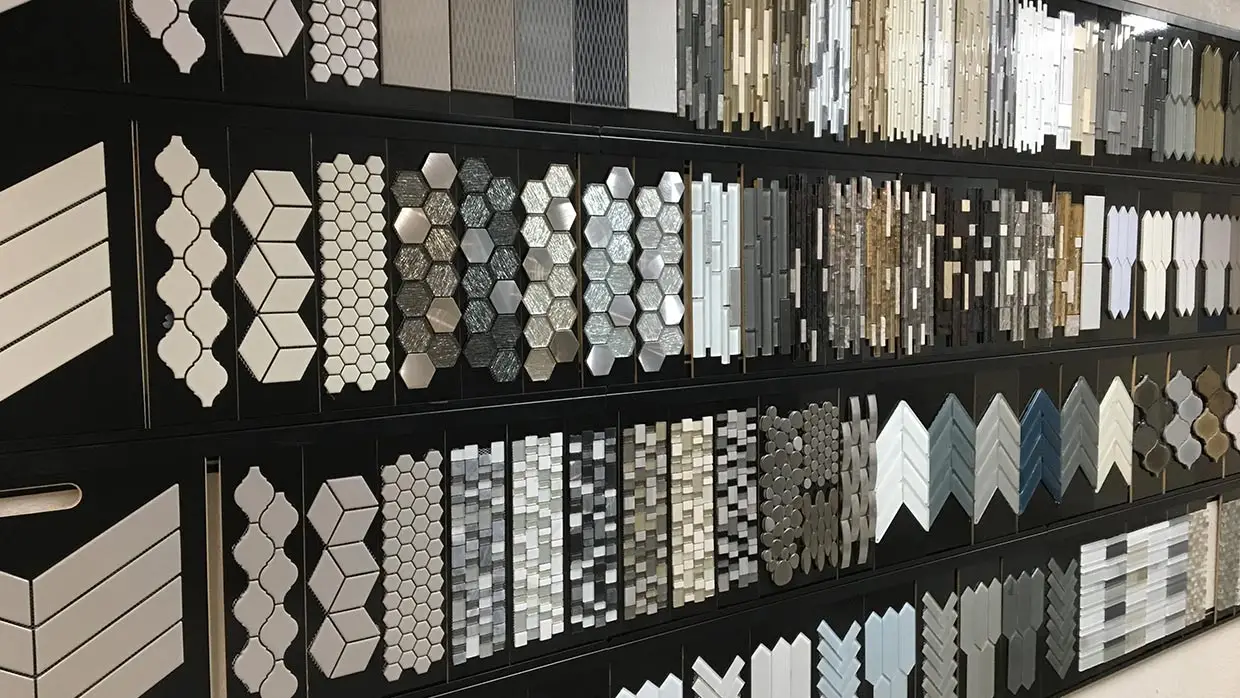 We carry the latest trends in glass and accent tiles.