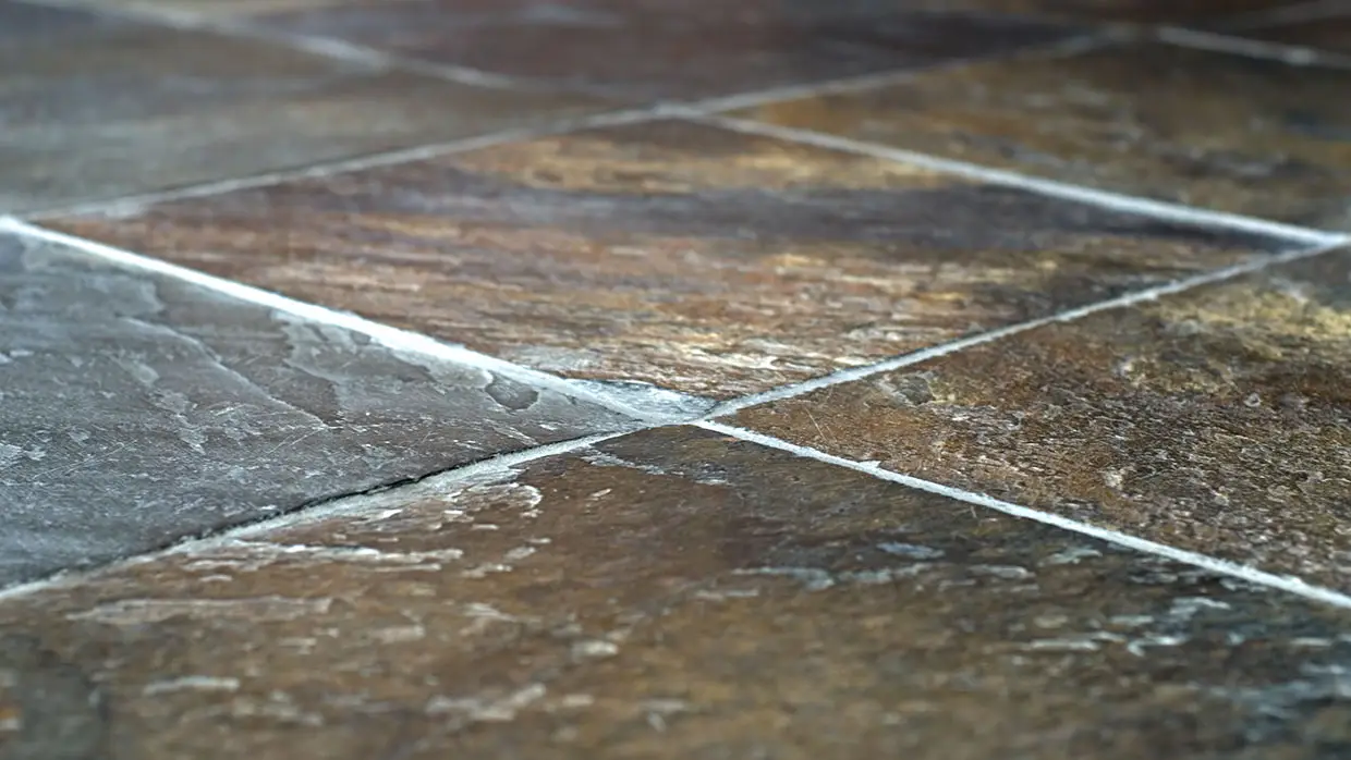 Slate floors add drama to a space.
