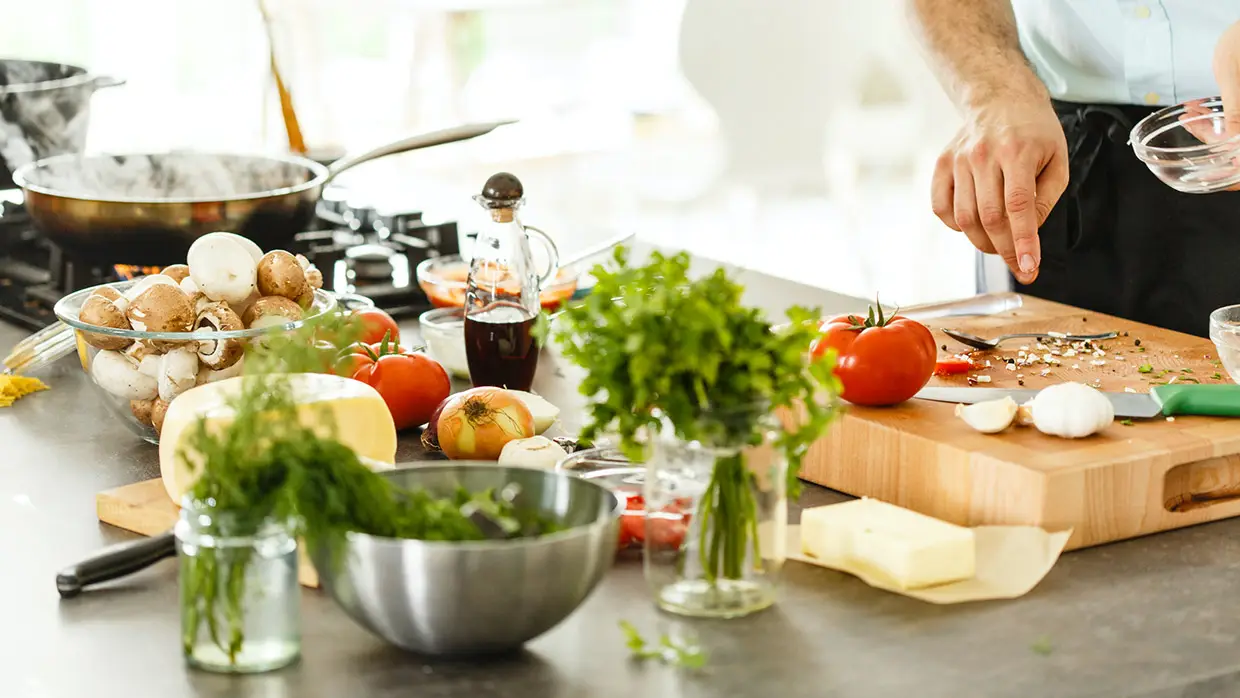 Quartz countertops stand up to stains.