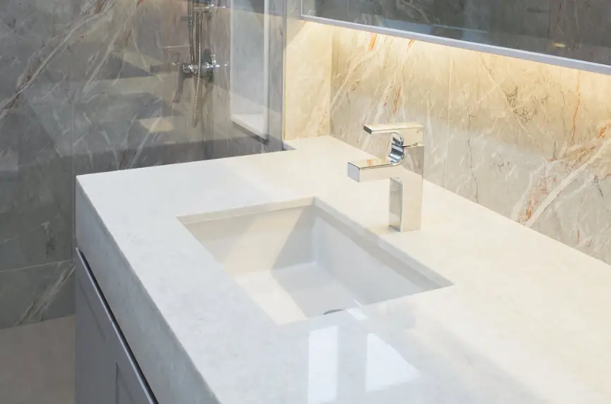 quartz bathroom countertop