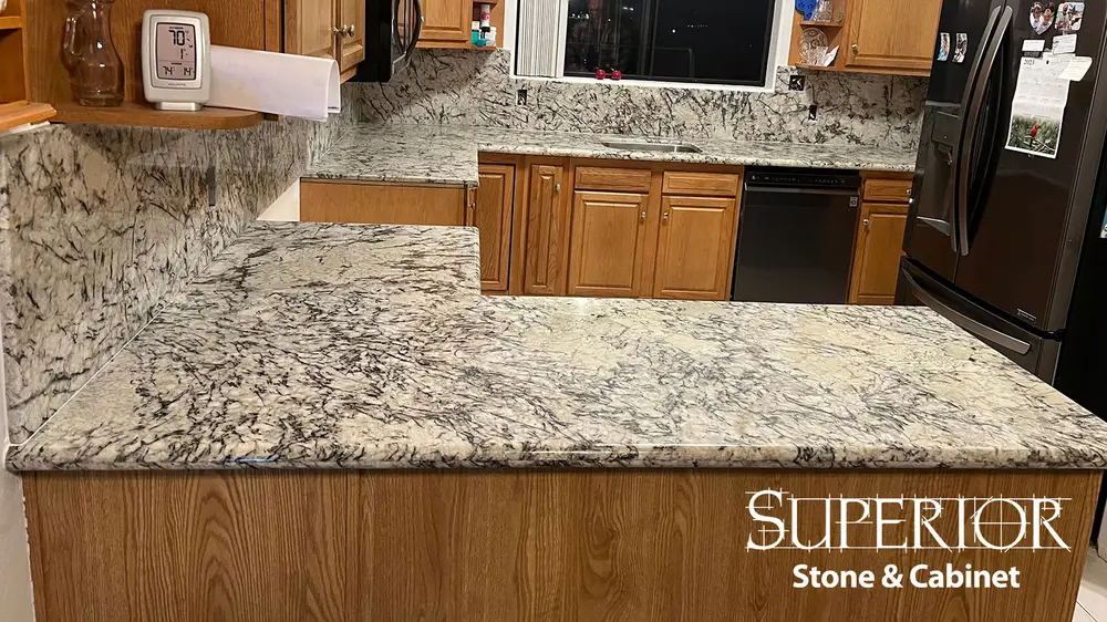 Bianco Antico granite countertop 1