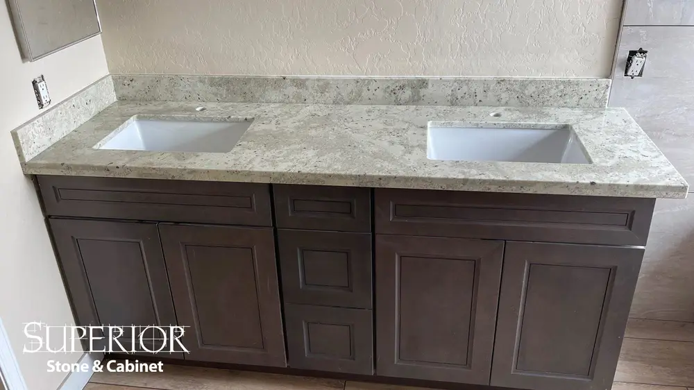 Snow White Granite Bathroom 1