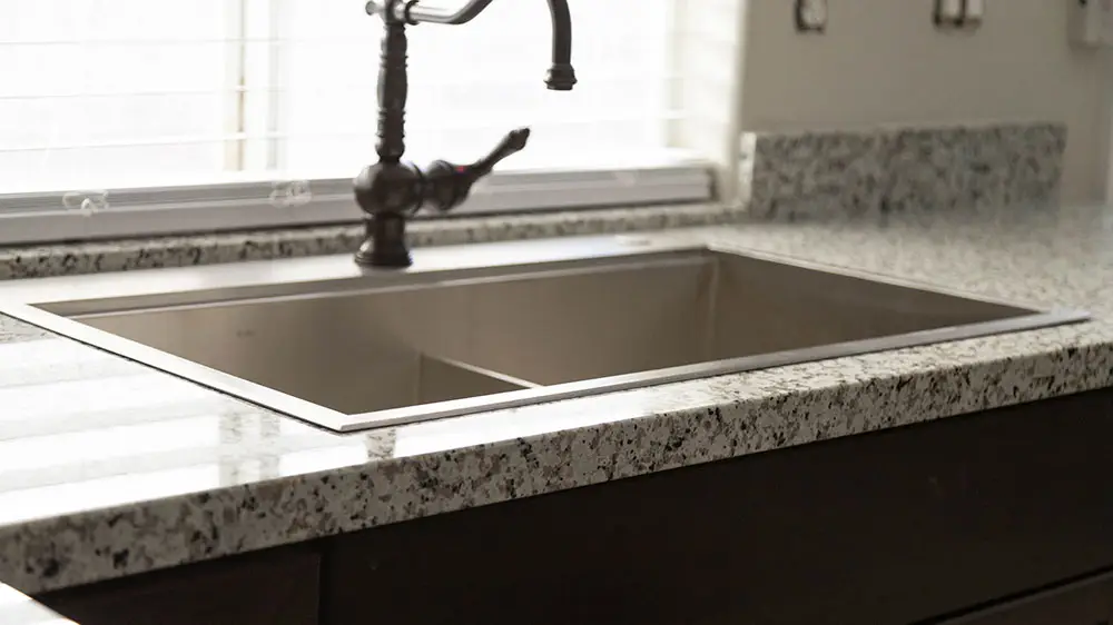 eala flower granite with large farm sink