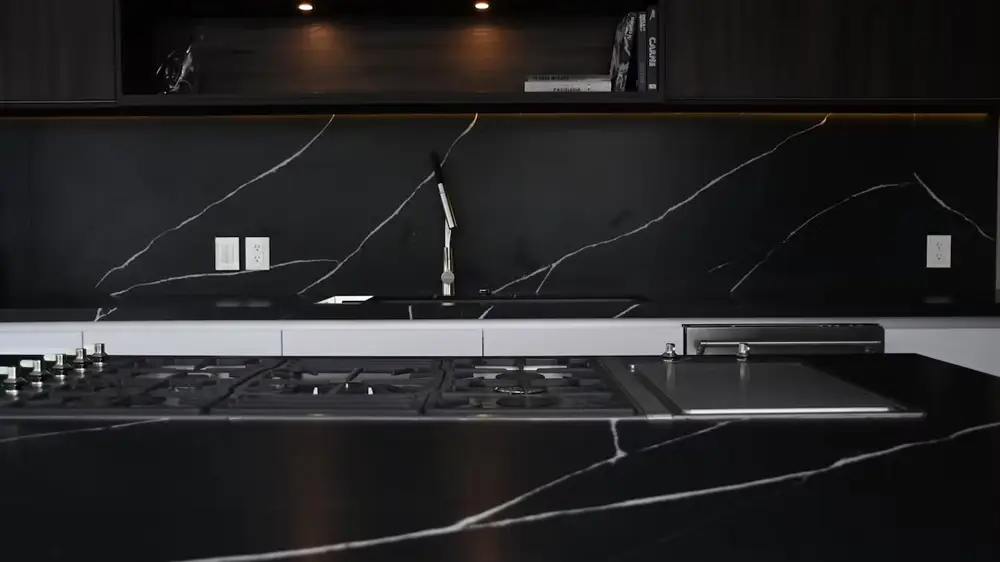 Et Marquina Quartz Kitchen Island