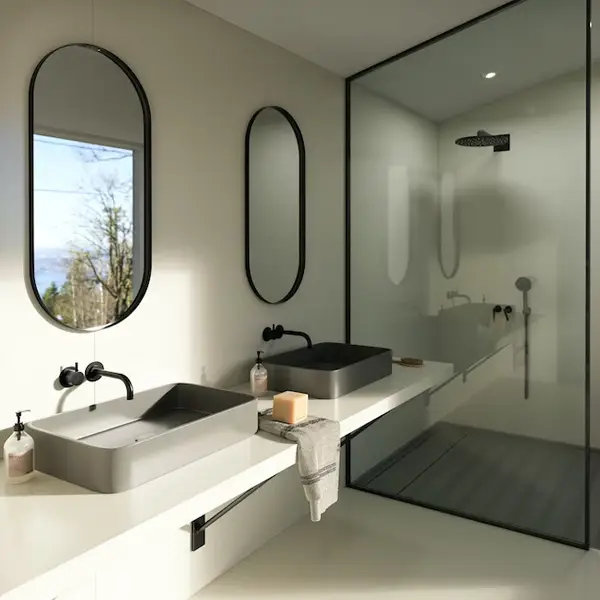 Faro White Quartz Bathroom