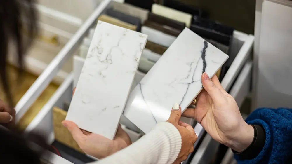 Comparing quartz and quartzite samples.