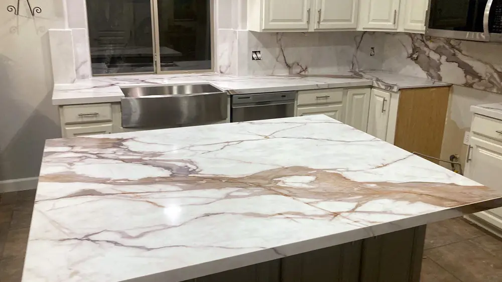 Carmen Quartz Kitchen Island