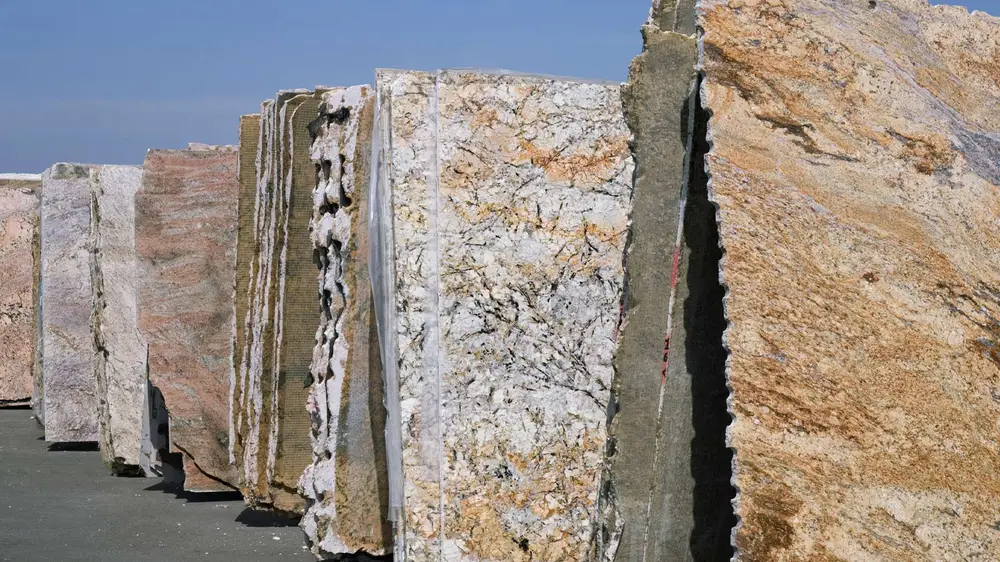 Slabs of granite