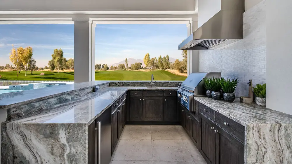 Granite outdoor kitchen