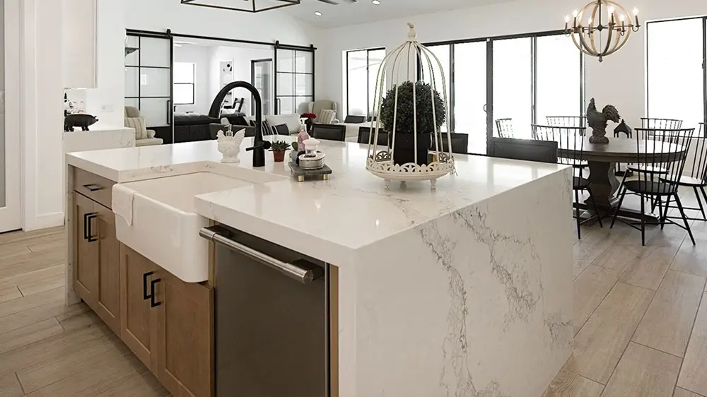 marble river quartz countertop 1