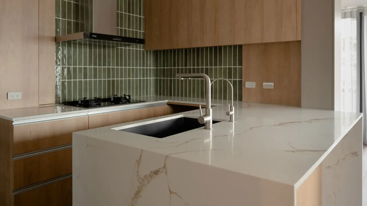 serenity gold quartz countertop 2