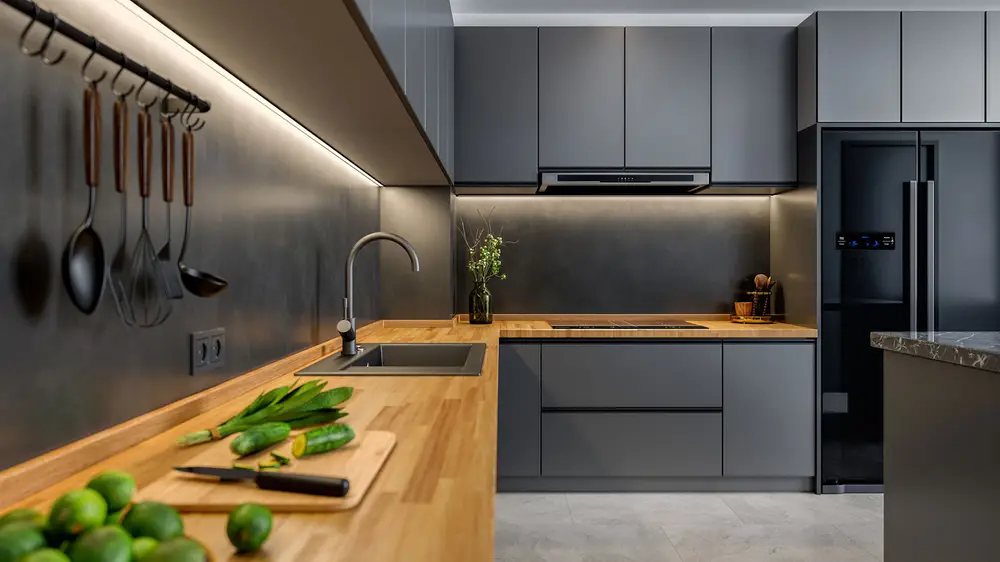 moody kitchens