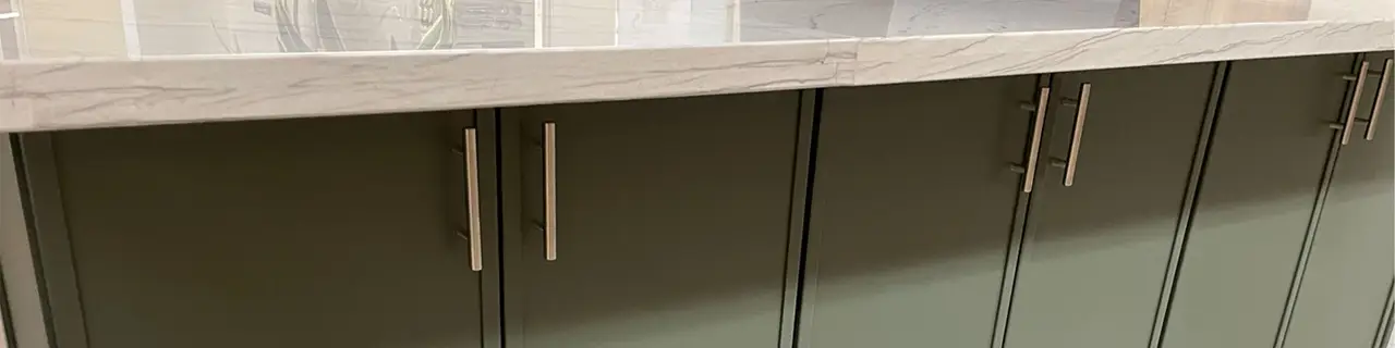 Superior Cabinets Micro Shaker in Sage Green