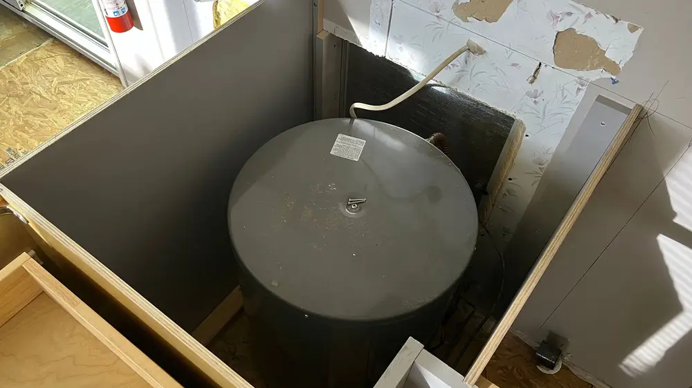 Water Heater Boxed in