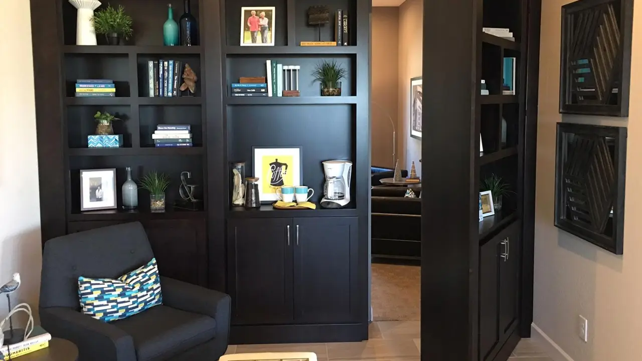 Hidden door bookcase from OakCraft