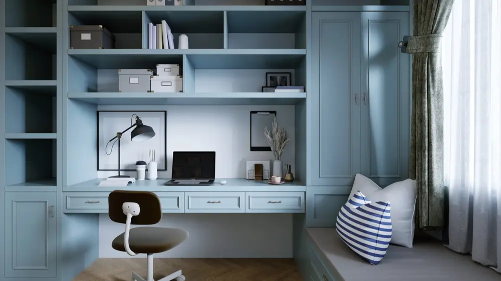 A home office in Phoenix, Arizona.