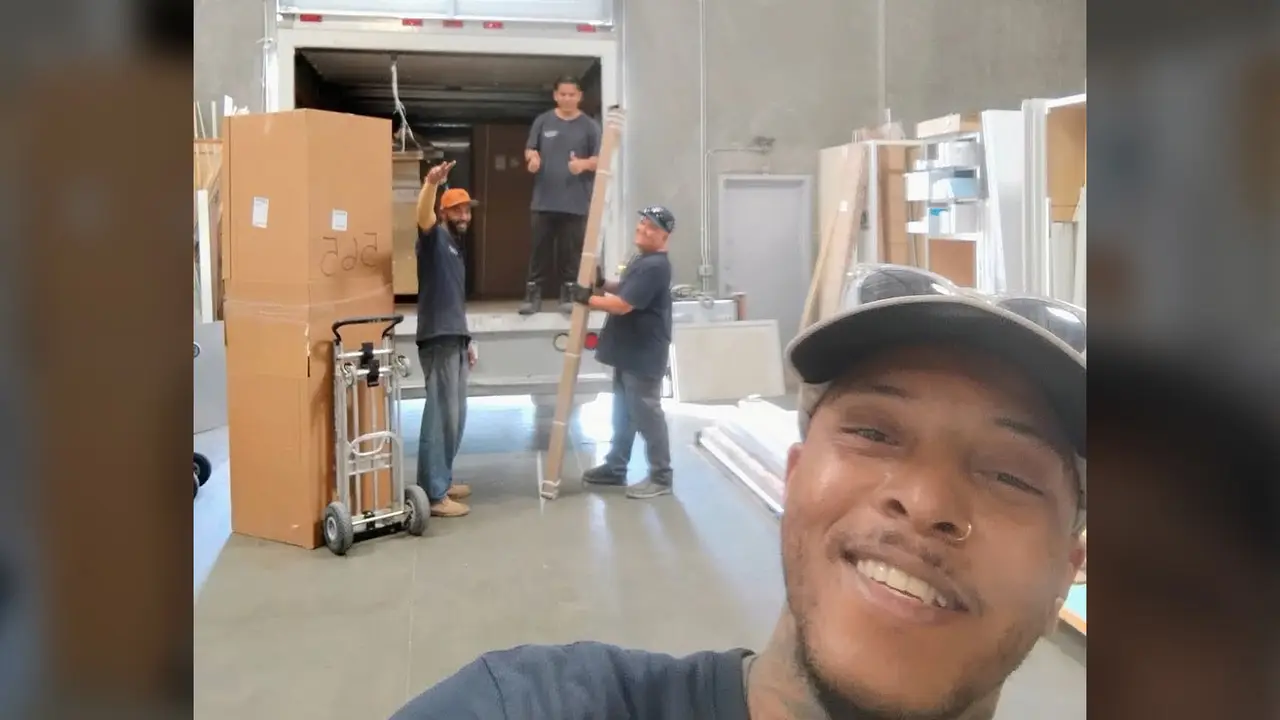 A member of the Superior warehouse crew