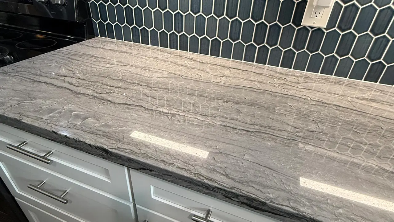 Platino Grey Quatrzite Kitchen 2