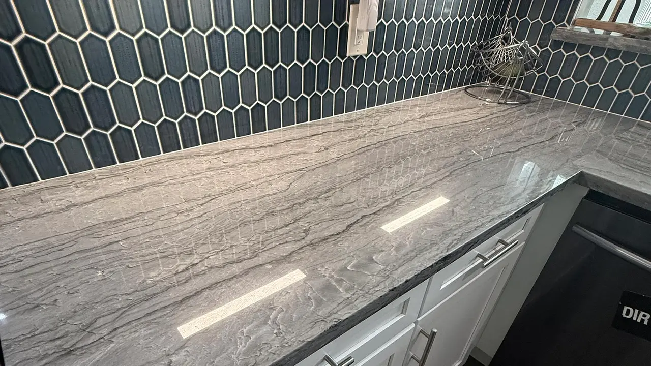 Platino Grey Quatrzite Kitchen 3