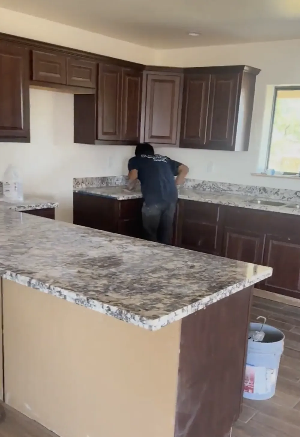 White Orion Countertop in Progress