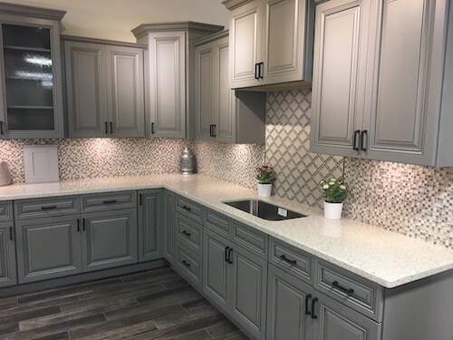 This kitchen features matching cabinets and countertop colors for your remodel here in Phoenix.