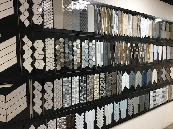 A stress-free renovation starts with visiting our showroom to see our selection, including our backsplash options.