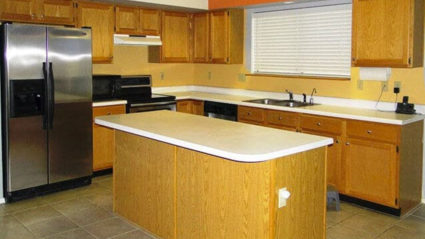 An old kitchen in Mesa, Arizona before it is replaced.