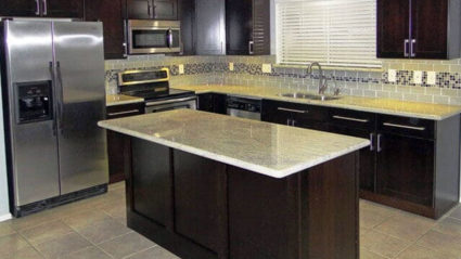 A kitchen after it is installed in Mesa, Arizona.